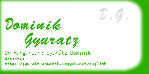 dominik gyuratz business card